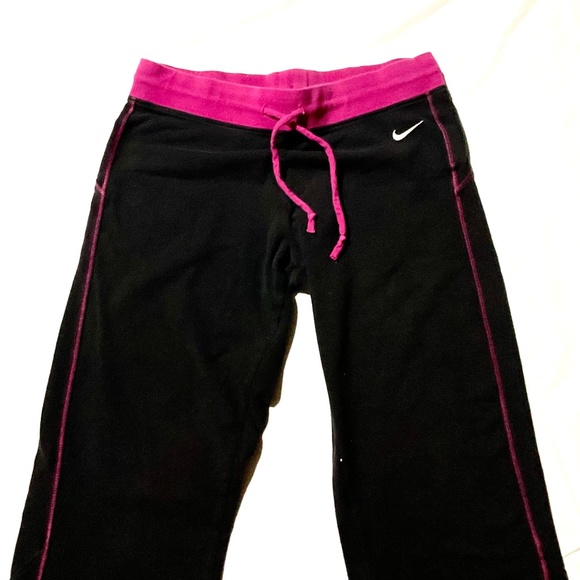 Nike Pants - Nike Navy Blue & Pinkish/Red Athletic Bottoms Sz M